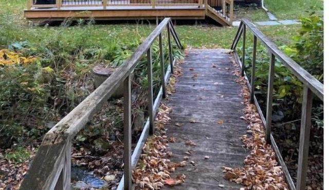 Cozy stream-side cabin