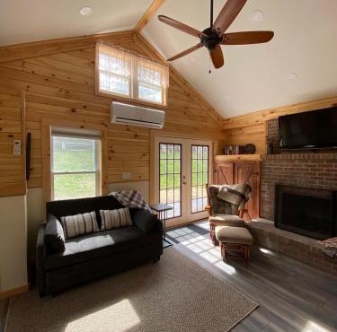 Cozy stream-side cabin