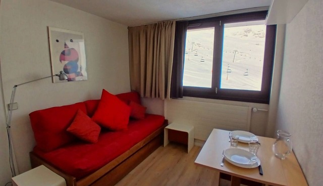 Cozy studio for 2 in Tignes, pets allowed, at the foot of slopes