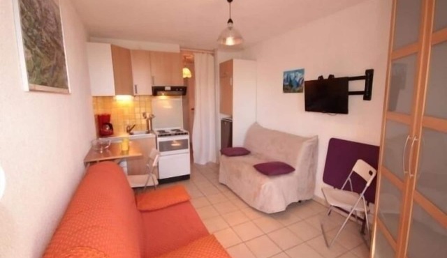 Cozy studio for 3 people in Les Saisies, pets allowed