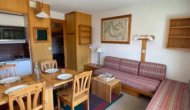 Cozy studio for 4 in Méribel Altiport, ski-in/ski-out