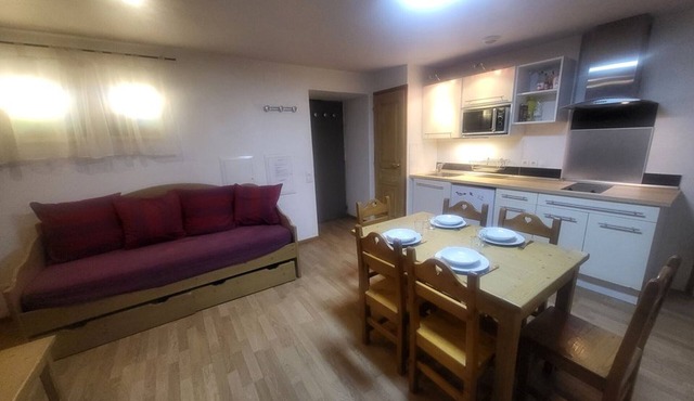 Cozy studio for 4 on the slopes with WiFi in Montgenèvre