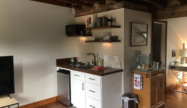 Cozy studio with AC and WiFi in Historic Geneva, NY.