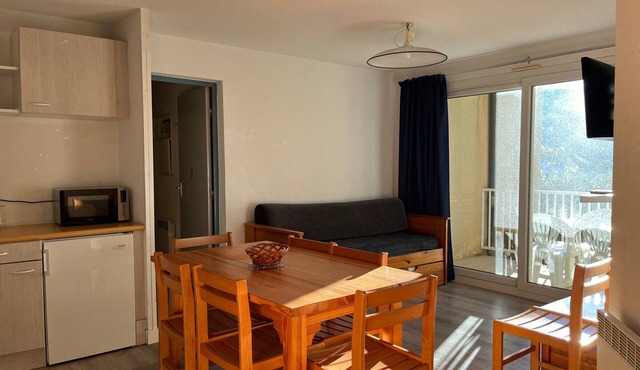 Cozy T2 for 6 people with balcony, near slopes, free shuttle