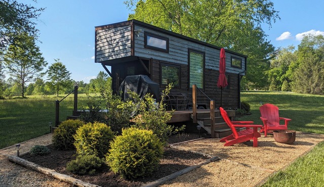 Cozy tiny home w/lofted king bed, outdoor oasis and 5-15m to local activities
