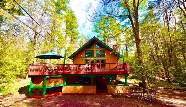 ⛰️⛵️⛱️Cozy Lodge❤️Family Budget☆Cabin☆Hot⛷Tub☆Game Rm☆Dogs+☆