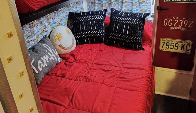 Cozy Vintage Camper with relaxing deck!