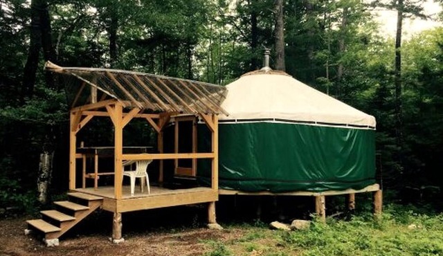 cozy yurt in the peaceful forest