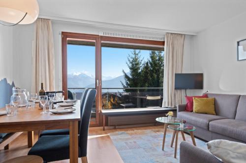 Crans-Montana, 5 pers, balcon vue et parking privé