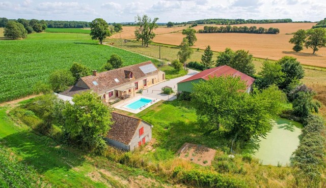 Crazy Villa Noé Michel 72 - Heated pool - Basket - 2h Paris - 30p