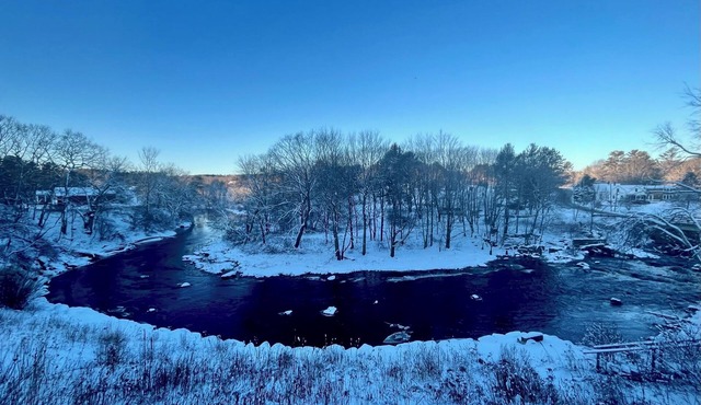 Creative winter and spring on a river in Maine