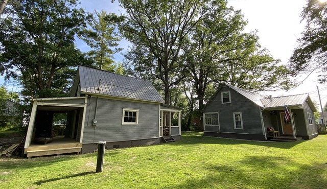 Creek Side Cottage with Lake Views, Lake Access, Dock and Secluded Yard