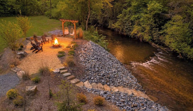 Creek Side: Private 2.5-Acre Cabin on Fishing Creek w/Hot Tub & Game Room