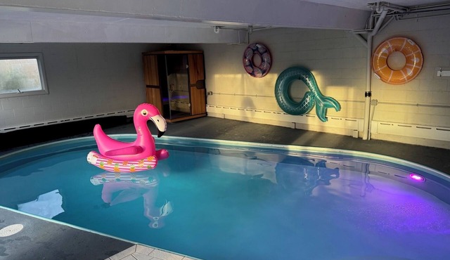 Creekside 3-bedroom house with heated indoor swimming pool in Cogan Station