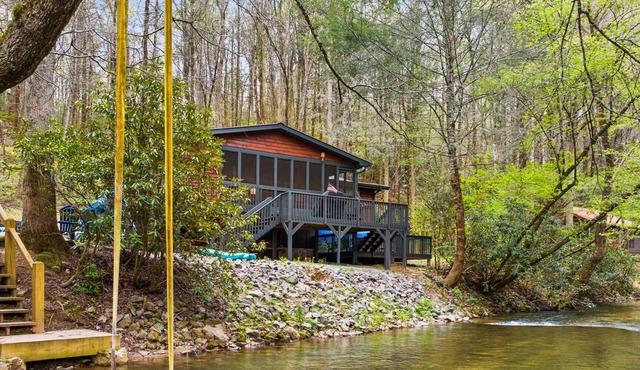 Creekside Adventure! 10 steps from the cascading and gentle Fightingtown Creek