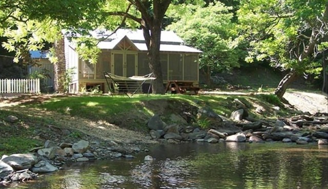 Creekside Cabin on 40 Acres, F/P, Campfire, Trail by Creek