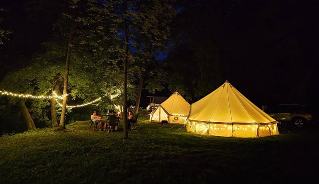 Creekside Group Glamp Site at Big Rock Creek!