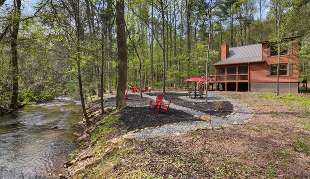 Creekside, , Hot Tub, Fire pit, Screened Porch, 10 min to EllijaynOK AFTER STORM