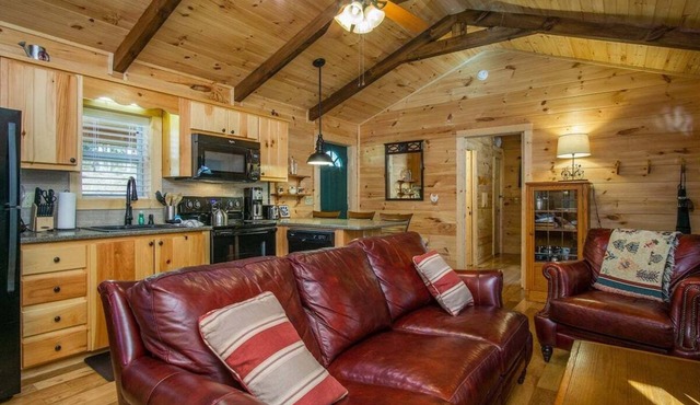 Creekside Log Cabin in Pisgah Forest