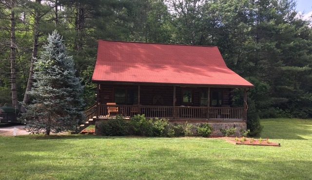 Creekside Log Cabin, Ideal Family Vacation! Hot tub, Fire Pit, Tubing, Fishing