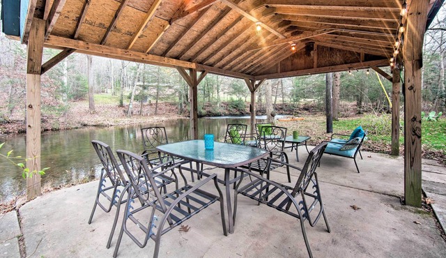 Creekside Stoney Cabin w/ 180 Ft of River Frontage
