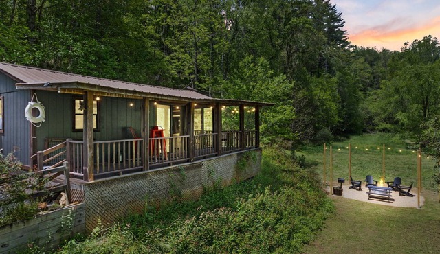 Creekside vibes - 1 bedroom cozy cabin w/outdoor fire pit + pet friendly!