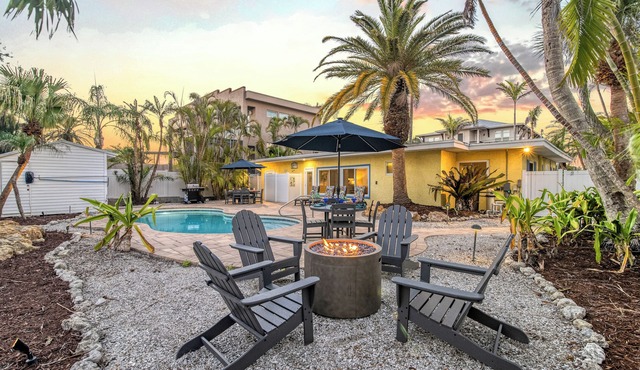 Crescent Cottage | Pet Friendly w/Private Pool, Lounging Area, Short Walk to Crescent Beach
