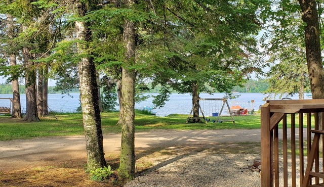 Crooked camper with stunning views just steps from the lake