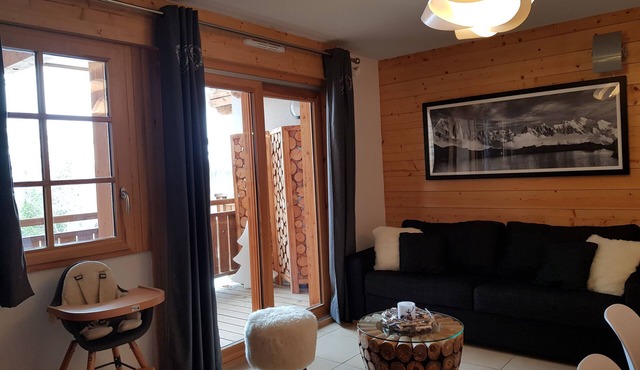 CRYSTAL CHALET APPT 52 M2 magnificent view of the Vallée Blanche, ski-in ski-out.