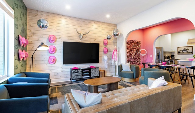 Curated Bachelorette Retreat w/Balcony, Glam Room, Roof | Close to Downtown!