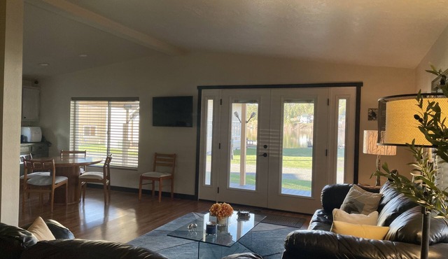 Curlew Lake view with shared parkingdock and boat launch