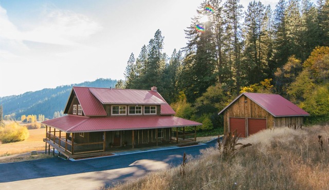 Custom built home on 5 private acres, unobstructed views, and a hot tub.