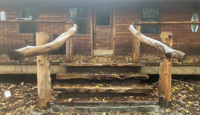 Custom craftsman cabin overlooking the Kings river.