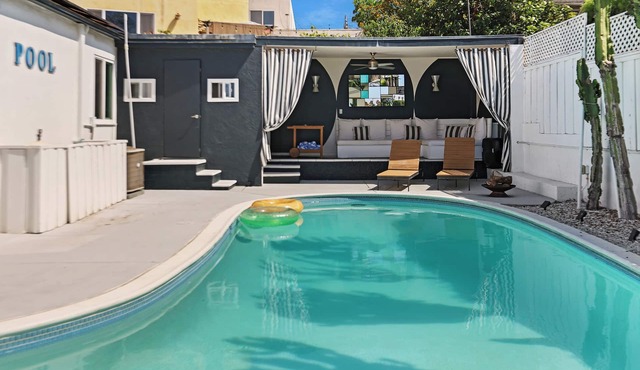 Custom home with cabana, heated pool, spa and view