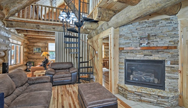 Custom Log Cabin w/Deck & 45 Acres By Pine River!