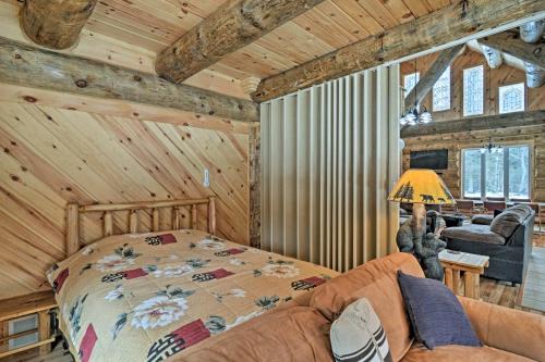 Custom Log Cabin with Deck and 45 Acres By Pine River!