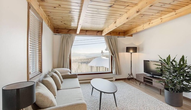 Cute Apt with Views with Fireplace, 10 min Massif