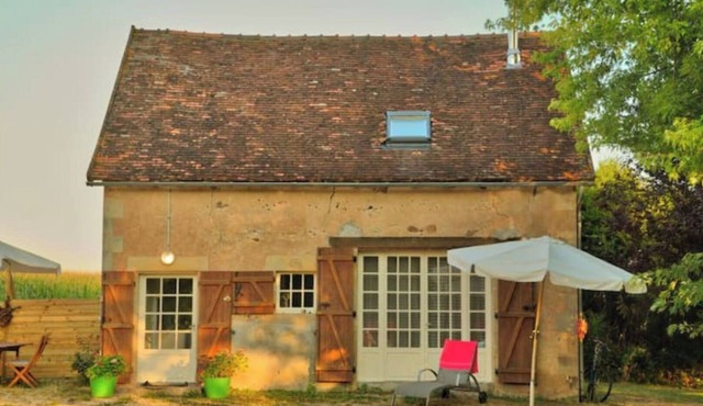 Cute cottage near a forest and ponds