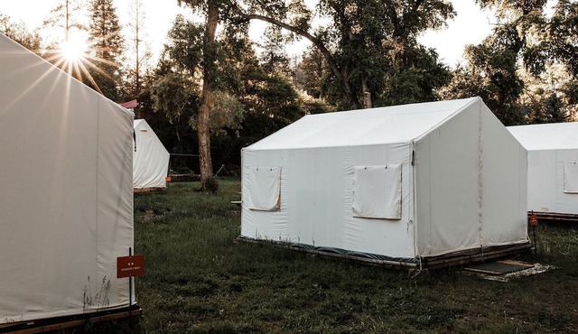 Cute Glamping Tent Rental on the Pecos River for Romantic Getaways near the Santa Fe Forest, New Mexico