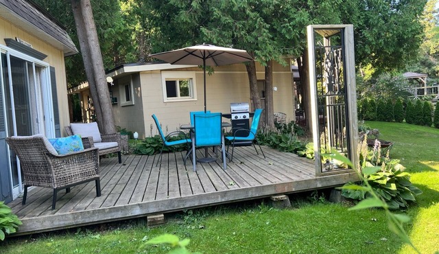 Cute little hexagon cottage along the shores of Lake Huron
