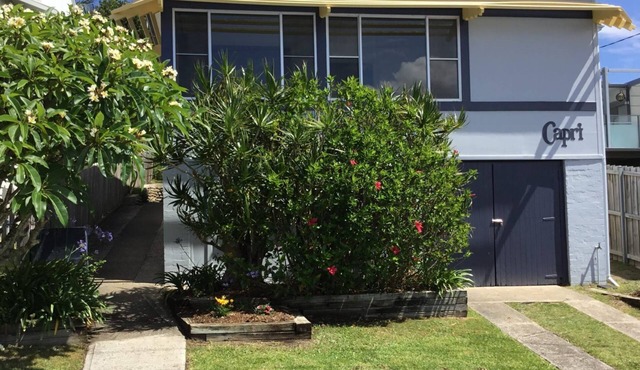 Cute, well-appointed beach house with ocean views and a short walk to all village amenities.