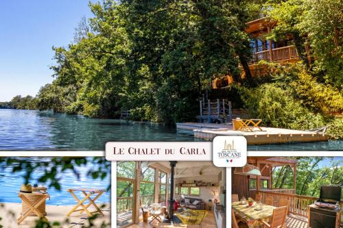 Détente au Bord de l'Eau - Le Chalet du Carla avec Spa et Ponton Privé