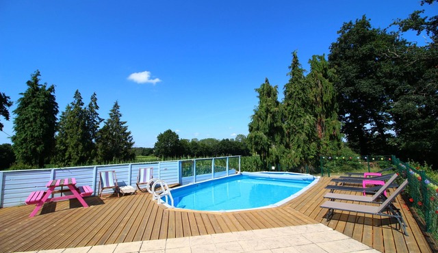 Daisy cottage in a quiet hamlet with shared heated outdoor swimming pool.