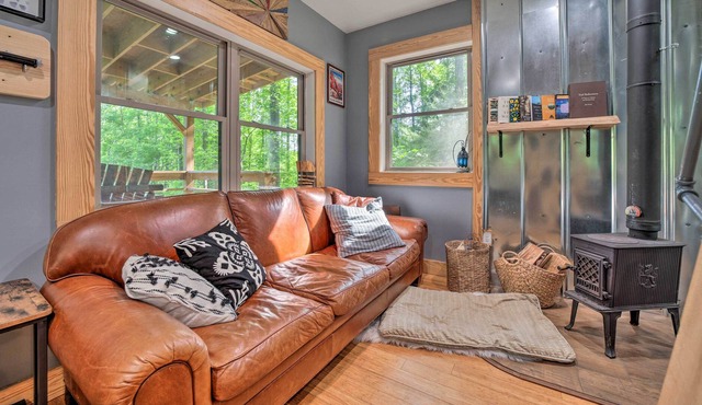 Darling 30-Acre Cabin w/ Fire Pit & Balcony!