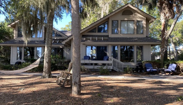 Dataw Island Villa on Ocean Waterway with Dock, Kayak, Bikes, WIFI, 4 TVs, Grill