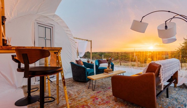 "Daylight" Inflatable Dome with Star/Sunset/Farm Views