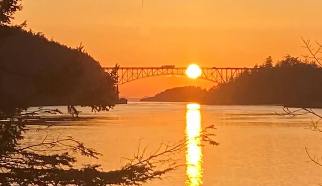 Deception Pass Home With Large Deck has View of Cornet Bay and nearby State Park