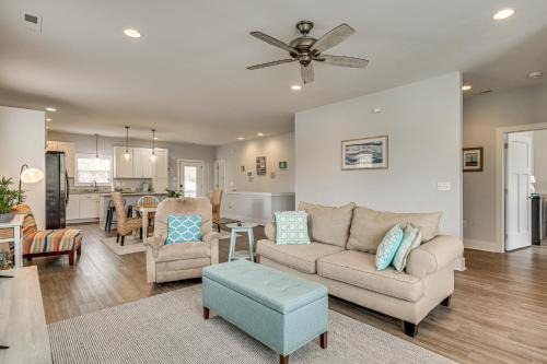 Deck and Games! Pet-Friendly Oak Island Home
