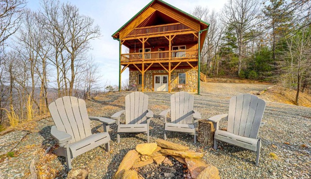 Deck and Views Blue Ridge Mountain Cabin