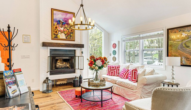 Deck, Fire Pit & Pool Access at Poconos Retreat!